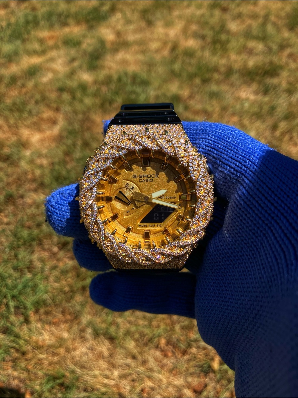 BUSSDOWN Moissanite Custom G Shock Gold Thorns Colorway